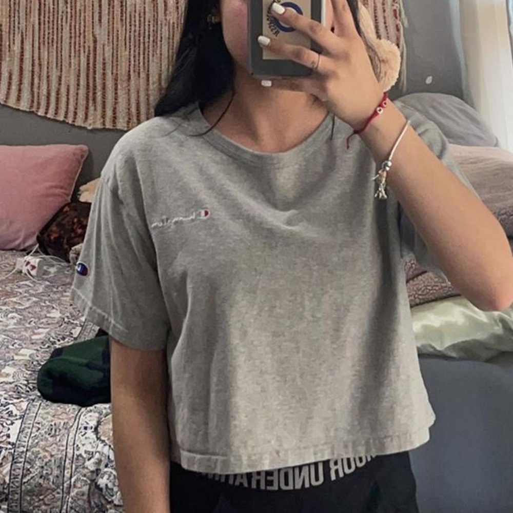 grey champion crop top